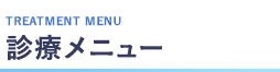 TREATMENT MENU 診療メニュー